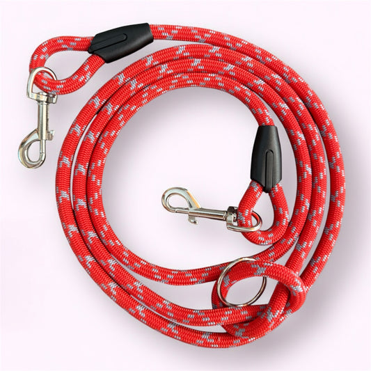 Laisse multipositions Sunny Red