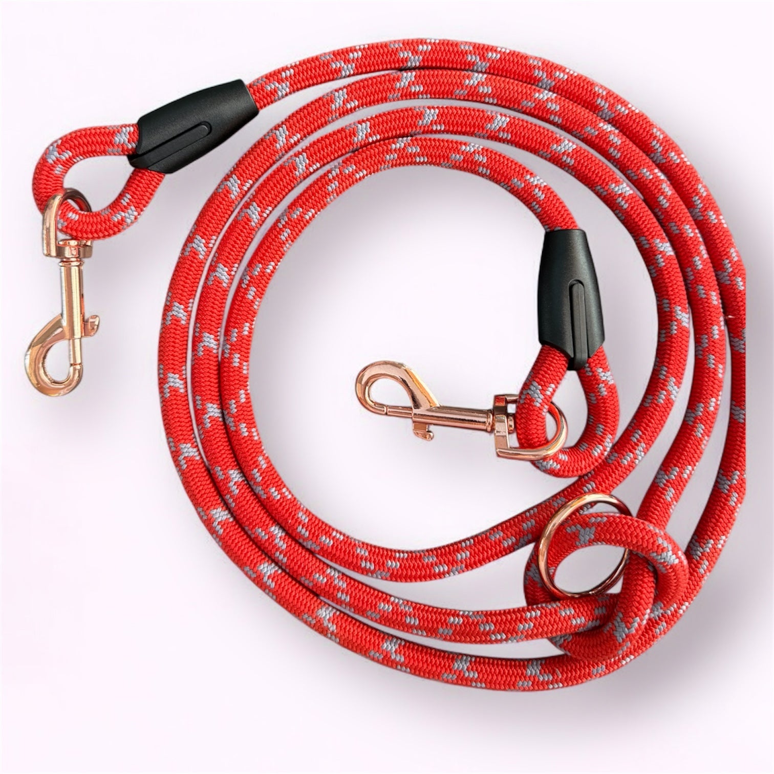 Laisse multipositions pour chien Sunny Red LuckyLesse