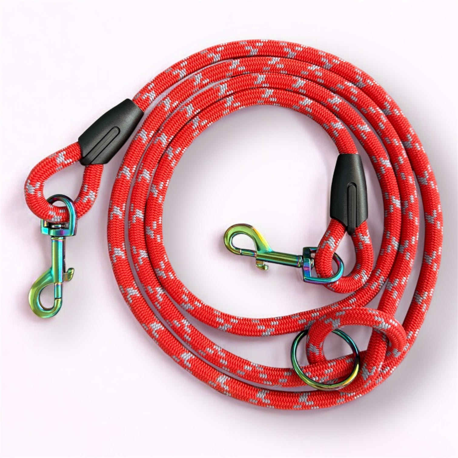 Laisse multipositions pour chien Sunny Red LuckyLesse