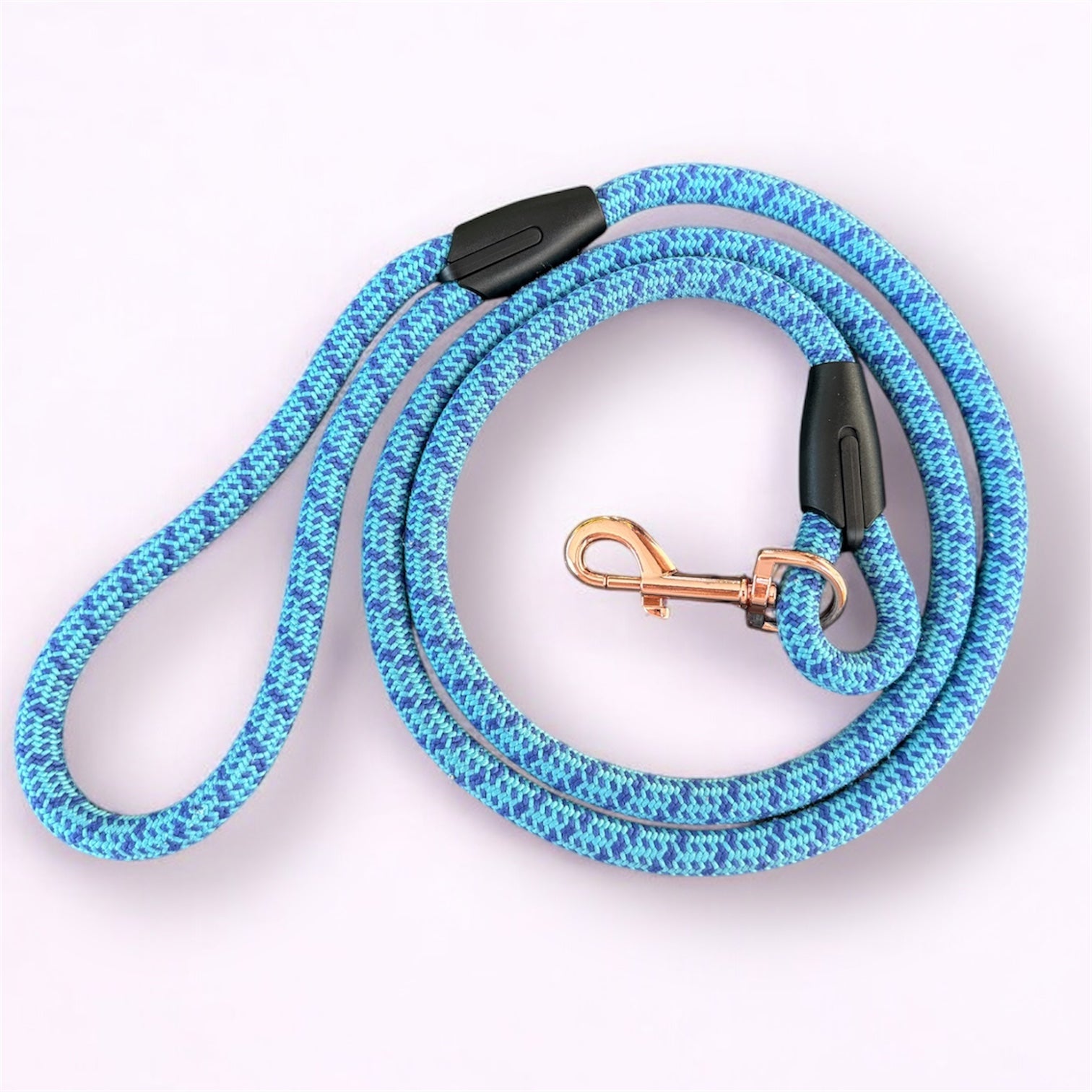 Laisse en corde chien Océan bouclerie Or Rose LuckyLesse