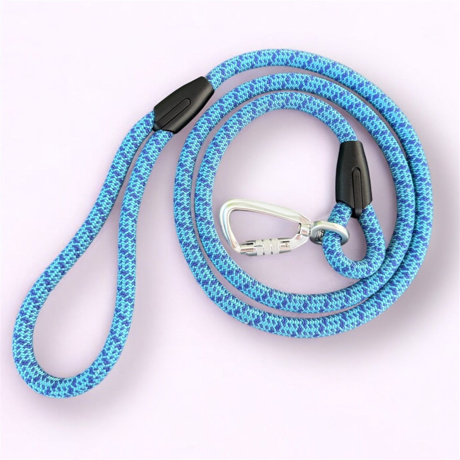 Laisse en corde pour chien Océan mousqueton double action LuckyLesse 