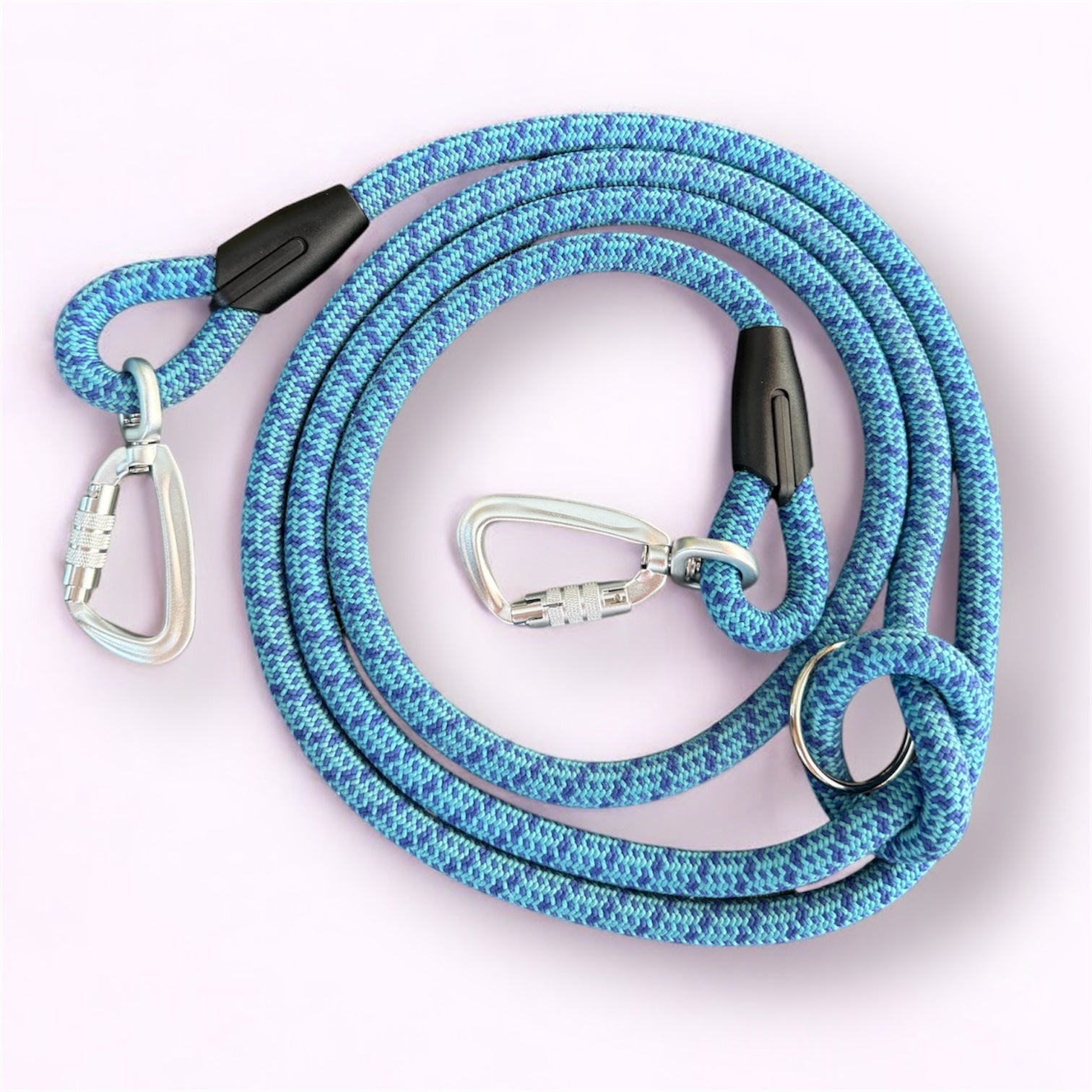 Laisse multipositions pour chien Océan mousquetons double action LuckyLesse 